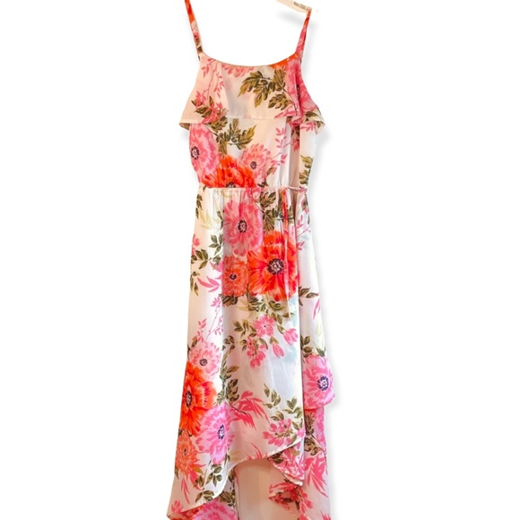 Girls 14-16 Tropical Floral Print Maxi Dress